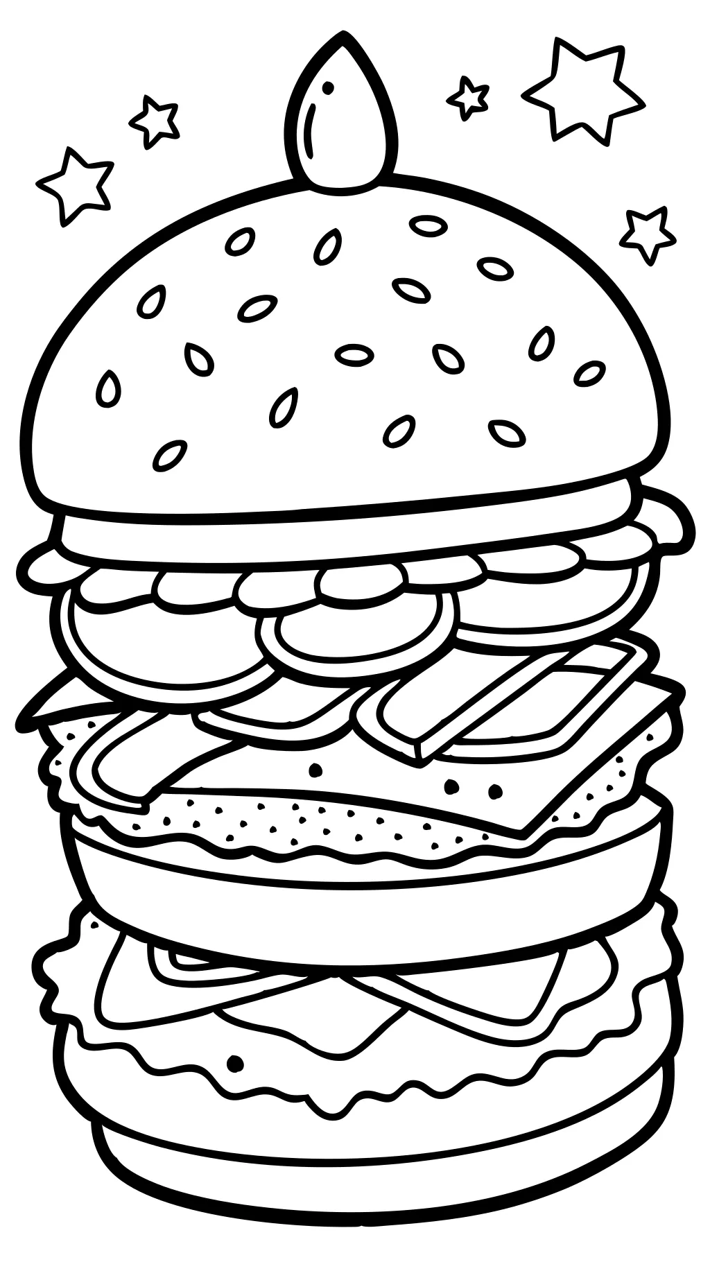 coloriage hamburger